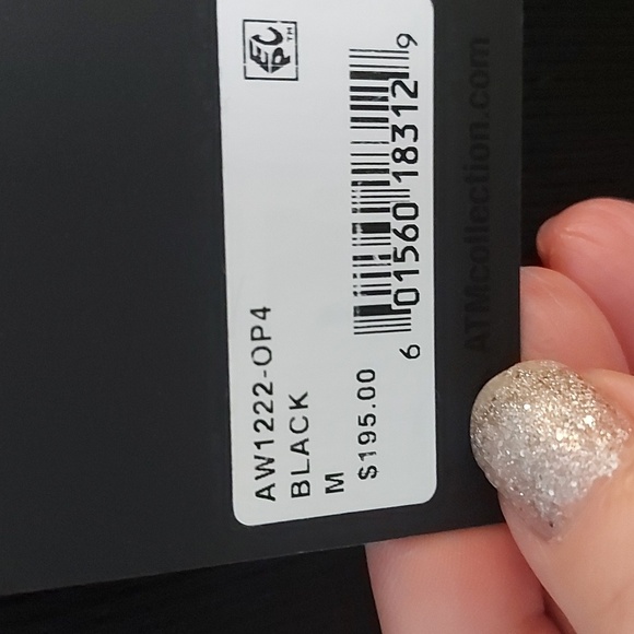 NWT ATM Ribbed Knit Turtle Neck Top Black Size Medium - Picture 5 of 7